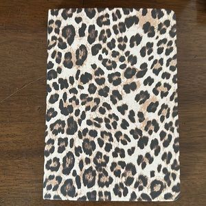6”x8” Leopard print lined notebook with ribbon marker